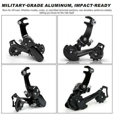 Rear Derailleur RD-TZ31A Six To Seven Speed Hanger Mount For Mountain Tricycle And Commuter Bikes, various angles