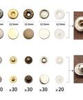 Snap Button Kit With Metal And Plastic Buttons And Fastener Pliers 140 Sets for Leather and Fabric, 12.5mm, 5 Colors