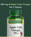 Straight Up Apple Cider Vinegar Supplements 480 Mg Daily 200 Count Tablets For Quick Digestive Relief And Gut Comfort No Sour Grimace Easy Swallowing, green bottle with lid.