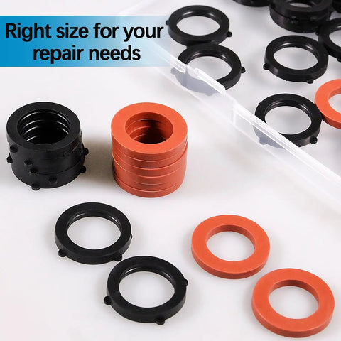 80 Pack Garden Hose Washers Rubber Gaskets For 3/4 Inch Fittings Fits All Standard Outdoor Hoses With Heavy Duty Red And Black