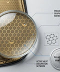 Close-up of the graphene-infused matrix structure in Premium Foldable Windshield Sunshade For Acura Rsx Ev and Zdx Ev.