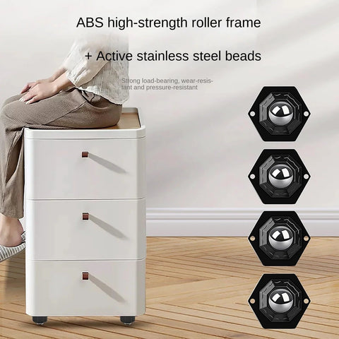 Four black 1-inch heavy-duty self-adhesive swivel caster wheels for furniture and cabinets, 30 lb capacity each