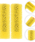Pro Level Texture Sponge Paint Rollers Deliver A Knockout Exterior Finish Adapts Smoothly To Rough Walls Hassle Free Coating Grab The Yellow 40 Piece Set Today, showing two yellow sponge rollers.
