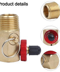 Heavy Duty Brass Air Tank Manifold With Shut Off And Relief Valves Half Inch NPT Port For Air Compressor details view