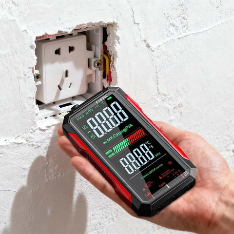 USB Rechargeable Digital Multimeter With Large Color Screen And Backlight, Pro Grade Electrical Tester measuring outlet
