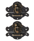 Vintage Zinc Alloy Buckle Latch 2 Piece Hasp Hardware For Jewelry Box Chest And Suitcase Rustproof Bronze Finish
