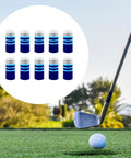 Set Of 10 Tapered Ferrules For Golf Club Shaft Repair And Upgrade, Pro Grade Iron Ferrules shown with golf club on course