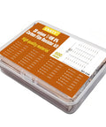 Resistor Kit With Six Hundred Pieces Of One Quarter Watt Five Percent Carbon Film Resistors From One Ohm To One Megohm Kit Box