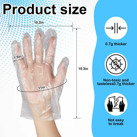 Top Shelf Clear Plastic Disposable Gloves Bulk Pack For Commercial Kitchens And Food Service Operations 10000 Pieces Transparent Prep Gear That Always Hits