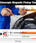 Using Ultra Strong Magnetic Pickup Tool With 8 Lb Pull, Stainless Steel Telescoping Magnet Reach 6.3 To 33 Inches in car engine