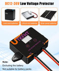 Badass Waterproof Dc 12-36V Low Voltage Protector And Battery Disconnect Switch For Solar Systems Lead Acid Lithium Batteries with LED display.