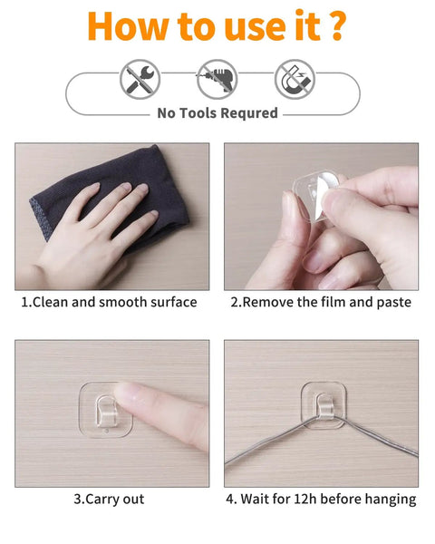Fifty Mini Adhesive Light Hooks For Indoor Decor With Super Strong Adhesive Easy Peel And Clean Removal Perfect For Holiday Lights And Wire Management Zero Fuss Setup Stays Put Forever