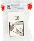 Packaging of Compressed Rolled Gauze Bandage For Wounds with instructional diagram, Ultra Compact Crinkle Cotton Six Ply Sterile.