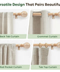 Wood Curtain Rod 1 Inch Rugged Heavy Duty Drapery Rod With Imitation Wood Grain Leaf Pattern Finials Adjustable 32 To 120 Inches