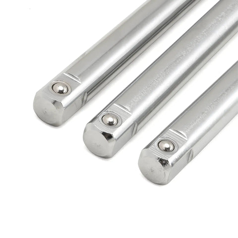Long Reach Half Inch Drive Extension Bar Set 3 Piece In 18 24 30 Inch Lengths Ultra Long For Tight Spots Durable Drop Forged Chrome Finish