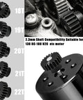 Pinion Gear Set 18T 19T 20T 21T 22T For RC Cars 0.5 Mod 2mm Shaft Durable Steel Built With Five Gears And Grub Screws