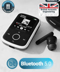 Bluetooth MP3 Player With Sports Clip And Earbuds Included, Expandable To 128GB, HD Color Screen, 34 Hours Battery Life