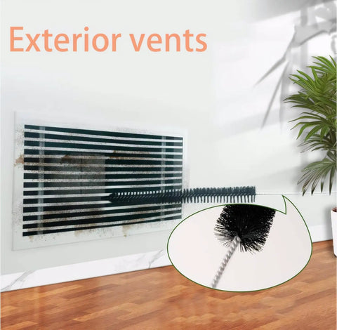 Long Flexible Dryer Vent Cleaning Brush With Wood Handle For Lint Removal And Debris Cleanup 28.7 Inch Pro Grade Vent Cleaner Tool