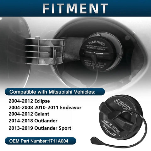 Mitsubishi Gas Cap And Fuel Tank Cap Replacement For Eclipse Endeavor Galant Outlander Outlander Sport 2004-2012 2013-2019 OEM 1711A004