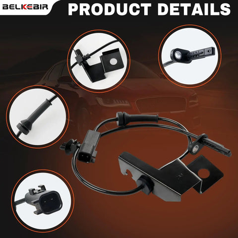 Plug And Play 2 Pack Front Abs Wheel Speed Sensor Left And Right For 2013 To 2020 Ford Fusion And Lincoln M K Z Heavy Duty direct OEM component details showing wiring and connectors.