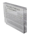Clear Acrylic Periodic Table With 103 Real Elements Inside Real Chemistry Elements Display For Classroom Teaching Awesome Lightweight Portable Science Tool For Students Home School Use And DIY Experiments, angled view