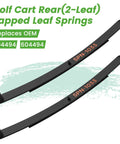 Heavy Duty Tapered Rear Leaf Springs Kit 2 Leaf for EZGO RXV 2008 2013 With Bushings U Bolts Nuts Sleeves OEM 603498 604494