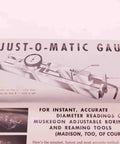 Adjust-O-Matic Micro Flote Gauge.0001 Inch Graduation With.025 Inch Range, US Made Pro Grade Precision Measuring Tool For Machinists, Metalworkers, And DIY Enthusiasts, Easy Readout, Rugged Build, Perfect For Tight Tolerances brochure cover with gauge diagram