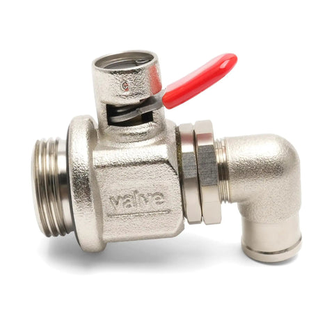 Oil Drain Valve With Removable L Shape Hose End For 27mm 2.0 Thread Stainless Steel Heavy Duty Oil Change Fitting For Trucks Trailers And Buses