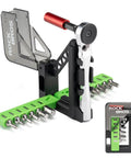 12-In-1 Portable Bike Repair Kit with aluminum ratchet wrench and extension rod, detailed sockets and holder displayed.