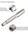 Straight Up Heavy Duty M8 X 0.75 Metric Hand Threading Taps Smooth Operator Steel Cutters showing straight flutes for chip removal.