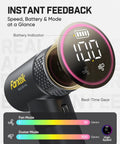 Gust B11 Mix 110000RPM Electric Air Duster And Portable Fan 2 In 1 showing digital display and speed settings