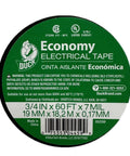 Front view of Duck Brand Economy Electrical Tape roll, 3/4 in x 60 ft, black.