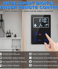 Digital control panel showing water temperature and functions for Trail Tough Tankless Camper Water Heater Cranks Out Instant Hot Water With Trusty 12V Propane Ignition For Stress Free Rv Showers And Chill Camping Sessions.