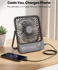 10000mAh Portable Travel Fan 7 Inch All Day Battery Life Up To 24 Hours Ultra Thin Quiet Rechargeable Desk Fan With Digital Display