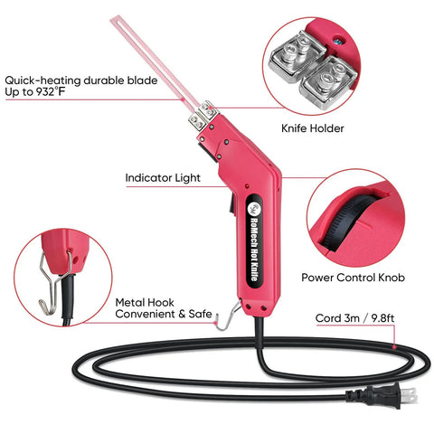 Heavy Hitter Electric Hot Knife Foam Cutter With 200 Watt Adjustable Heat Zero Hassle Quick Heat Up Slick Cutting Wire And Tough Carry Case For Eps Xps Eva Foam And Crafts