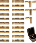20 Pc Mini Brass Barrel Hinges Set for DIY Crafts Perfect for Wooden Jewelry Boxes Small Cabinets and Cases Hidden Concealed Hinges 0.16 x 0.79 inches