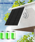 Outdoor Camera Solar Panel Charger 5W 5V With USB C And Plug For Spotlight Cam Plus And Stick Up Cam Pro Waterproof IP65