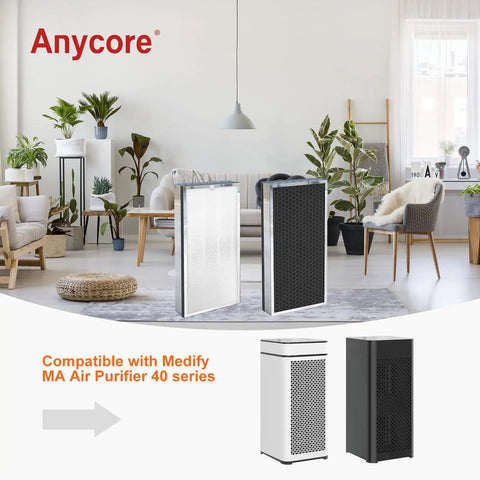 Best Bet For Cleaner Indoor Air Three In One Replacement Filter For MA Air Purifier 40 Series Two Pack on living room floor