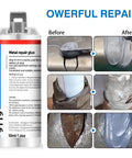 Beefed Up Heavy Duty Metal Repair Epoxy Glue 1.6 Oz For Metal Aluminum Steel Stone And Plastic All Purpose Adhesive application image