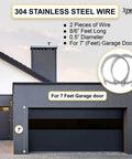 Beefed Up Heavy Duty 2 Inch Garage Door Torsion Spring Kit For Left And Right Winding with 7 ft cable and door display