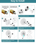 Upgrade Your Bathroom with This Replacement Square Trim Kit for Moen Chateau Shower Valve Designed With Pull On Push Off Knob Handle In Sleek Oil Rubbed Bronze Finish For Easy Hot Cold Water Control Without The Cartridge. installation diagram for bronze square shower trim kit, handle and escutcheon