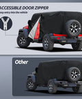 Jeep Wrangler 4 Door Cab Cover 2007-2025 JK JL All Weather Waterproof Cabin Coverage With Driver Door Zipper