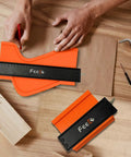 Heavy Duty 12 Plus 5 Inch Contour Gauge With Locking Pins tracks weird shapes, used for tracing designs on wood surfaces.