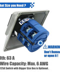 Beefy 63A Rotary Changeover Switch With Master Box Exterior Enclosure 660V 3 Position 2 Pole 8 Terminal Universal Selector Cam