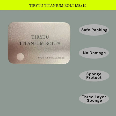 Heavy Duty Flange Hex Titanium Bolts M8 X 15 Millimeter 4 Pack packaging with safe protection and sponge layers.