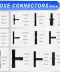 All In One Vacuum Hose Kit With Six Five Foot Hoses And 64 Connectors For Automotive Fluid Lines Windshield Washer Garden Drip