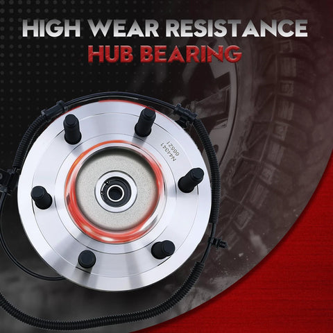 4WD Front Wheel Bearing Hub Assembly With ABS, 6-Lug Fit For Expedition And Navigator 2011-2014, Direct Replacement Hub