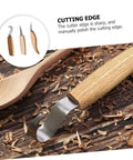 Top Shelf Steel Carving Knife Set Featuring Three Razor Drawknives And Heavy Duty Chisels Built To Slice Through Solid Timber Like Butter, ergonomic handle.