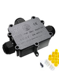 Outdoor Waterproof IP68 Junction Box With 3 Way M25 Connector 4-14mm cable range, tough weatherproof exterior electrical box with fittings