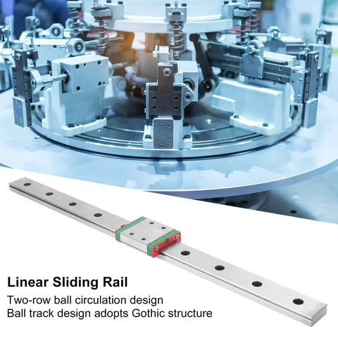 Rock Solid Stainless Steel Linear Guide Rail With 300mm Slide For Heavy Duty Automated Systems shown with industrial machinery